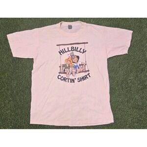 Vtg 80s Hillbilly Cortin Shirt XL Jerzees by Russell Single Stitch Funny Humor